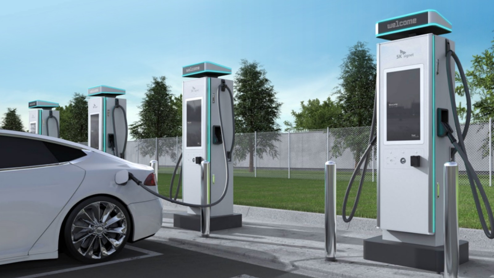 Public EV charging station