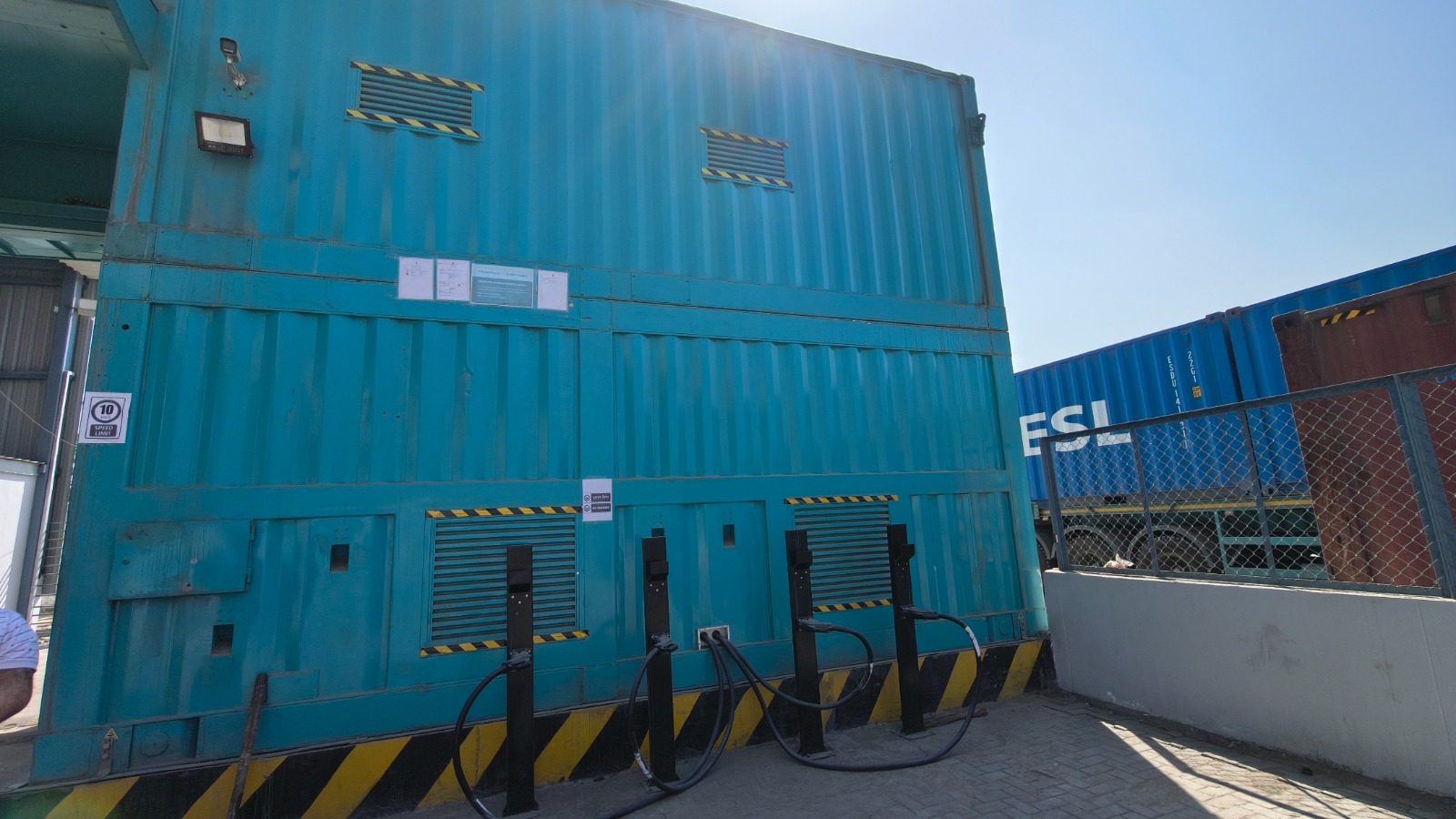 Industrial EV charging site